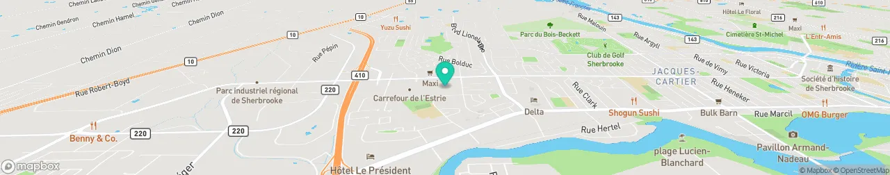 borne de recharge sur la carte