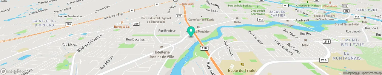 borne de recharge sur la carte