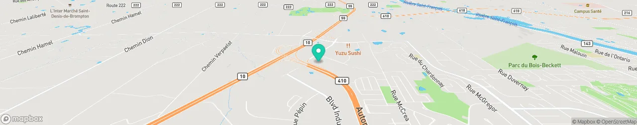 borne de recharge sur la carte