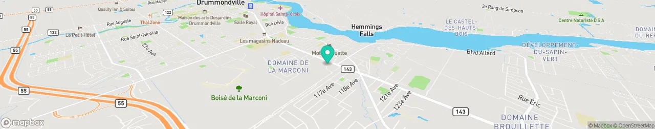 borne de recharge sur la carte