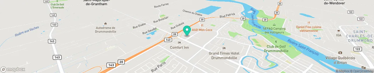 borne de recharge sur la carte