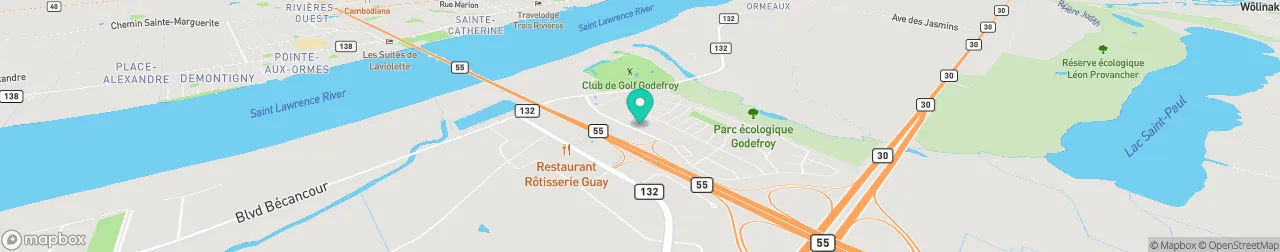 borne de recharge sur la carte