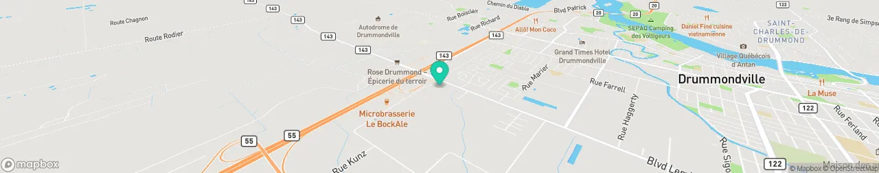 borne de recharge sur la carte