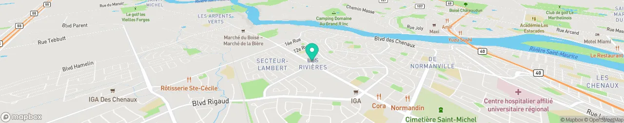 borne de recharge sur la carte