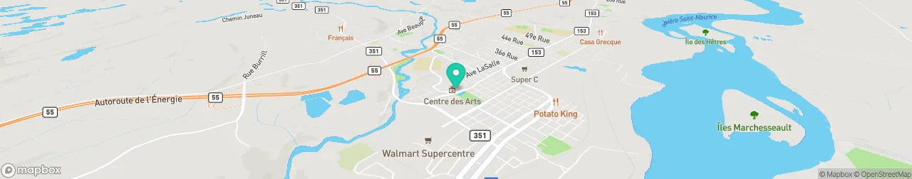 borne de recharge sur la carte