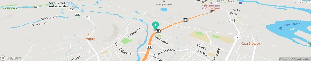 borne de recharge sur la carte