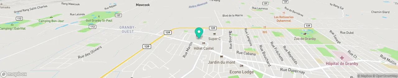 borne de recharge sur la carte