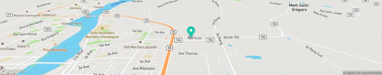 borne de recharge sur la carte