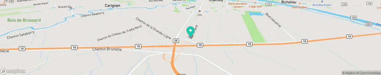 borne de recharge sur la carte