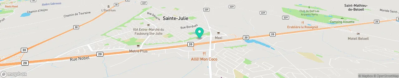 borne de recharge sur la carte