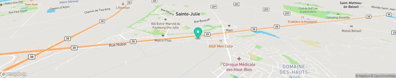 borne de recharge sur la carte