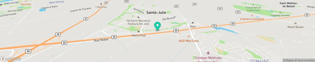 borne de recharge sur la carte