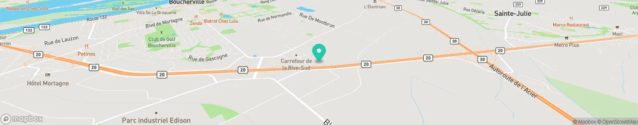 borne de recharge sur la carte