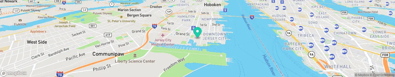 borne de recharge sur la carte