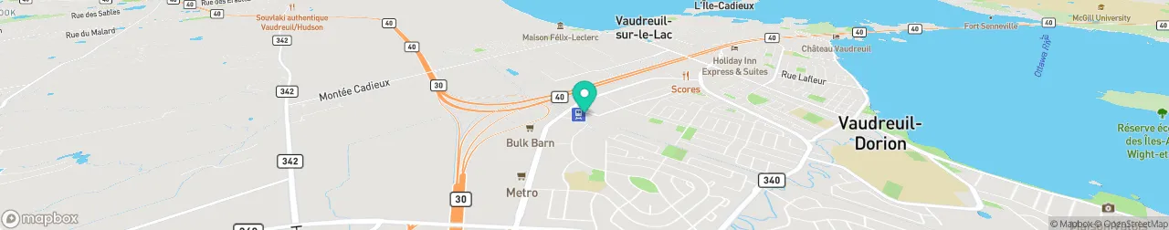 borne de recharge sur la carte