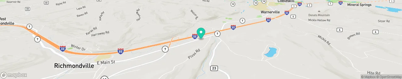 borne de recharge sur la carte