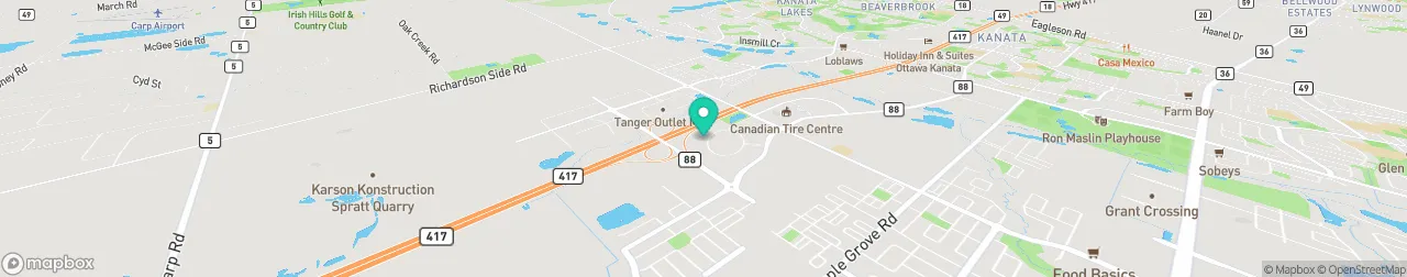 borne de recharge sur la carte