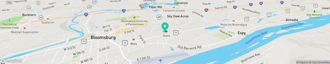 borne de recharge sur la carte