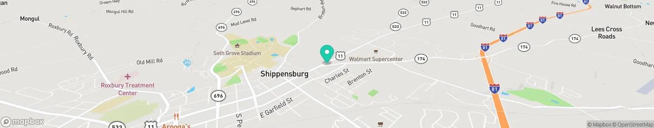 ev charging station on the map