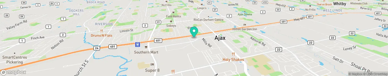 borne de recharge sur la carte