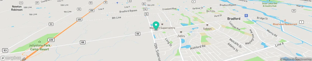 borne de recharge sur la carte