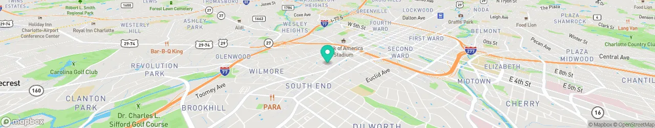 borne de recharge sur la carte