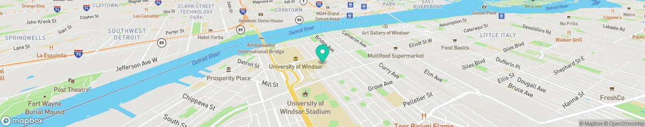 borne de recharge sur la carte