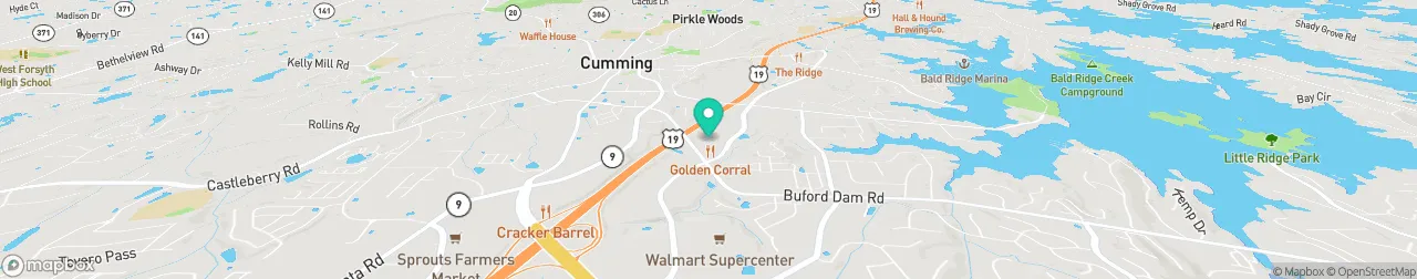 borne de recharge sur la carte