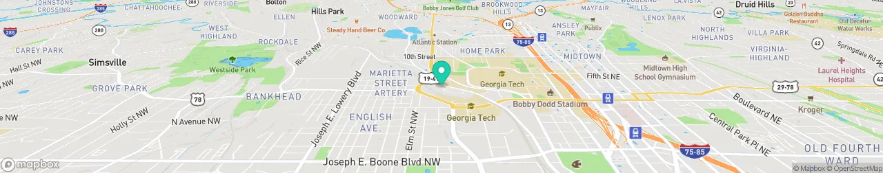 borne de recharge sur la carte