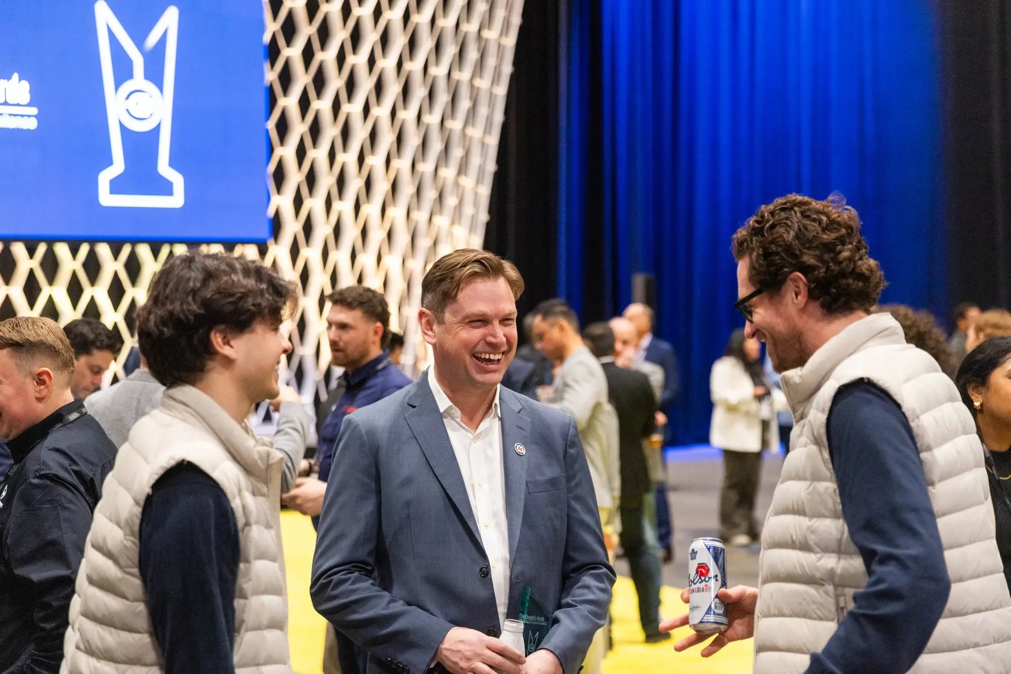 Guests networking during the ChargeHub Awards reception.