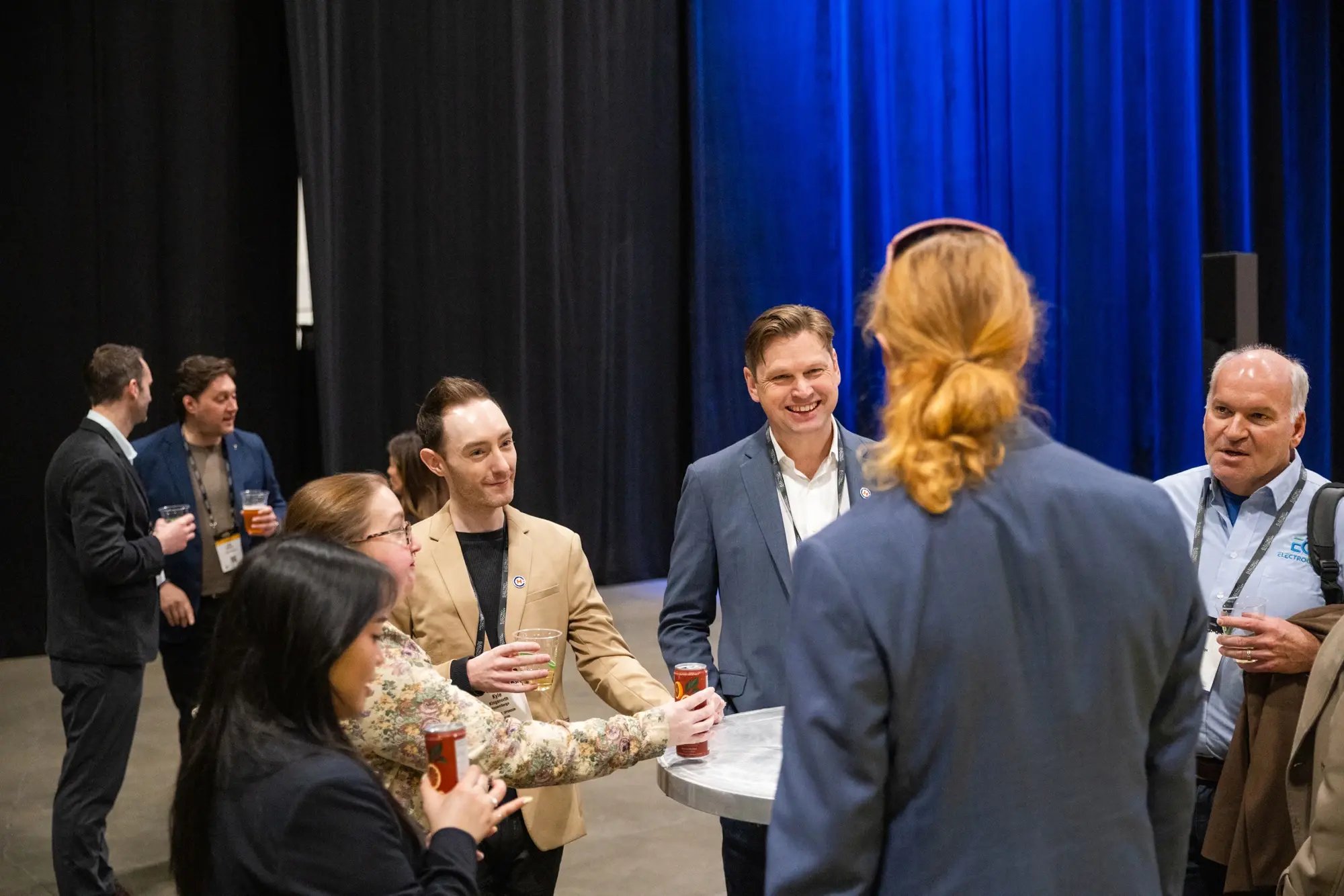 Attendees networking during the ChargeHub Awards reception.