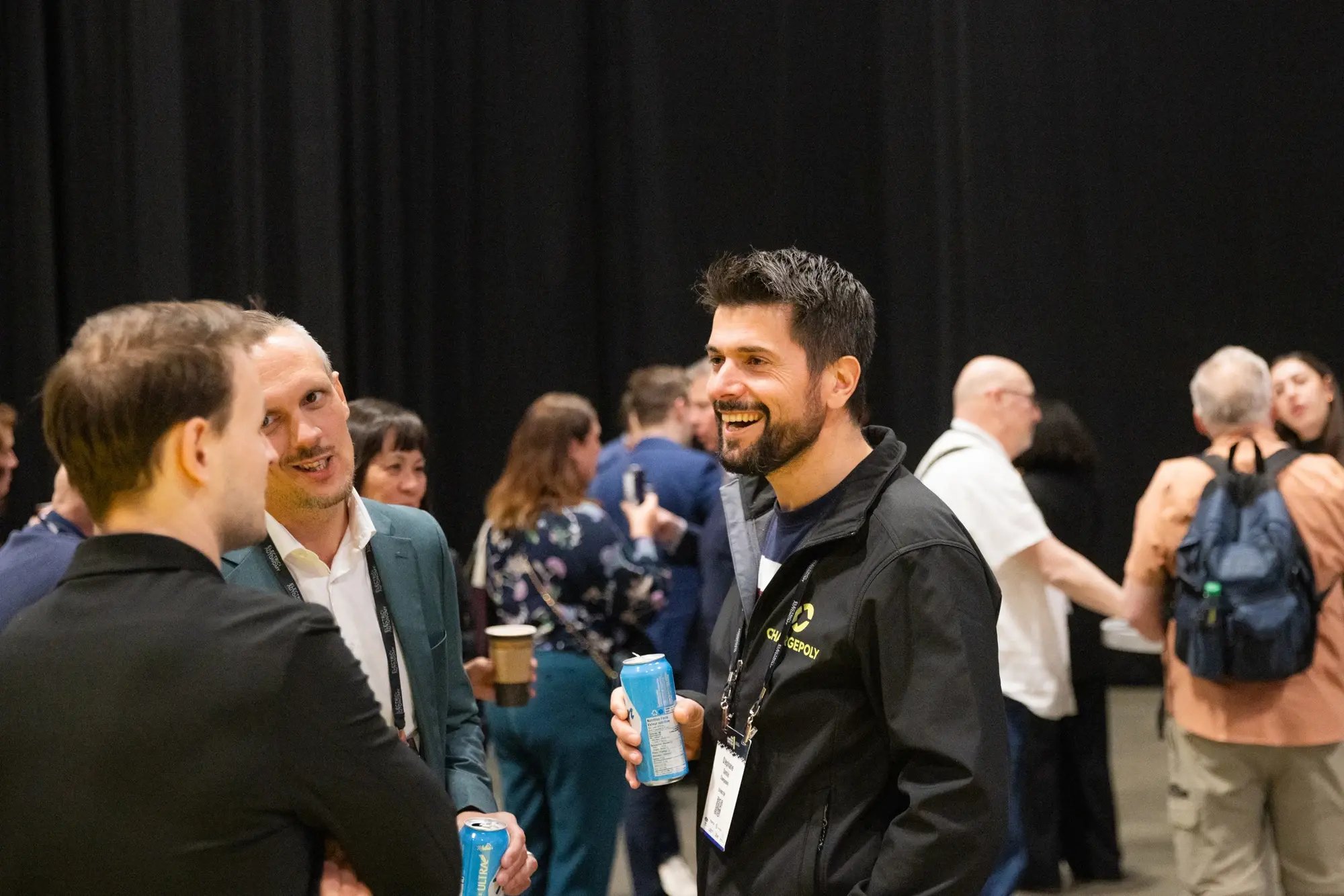 Attendees networking during the ChargeHub Awards reception.