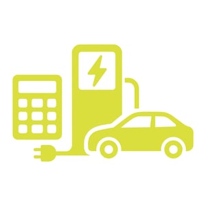 Icône représentant une borne de recharge pour voiture électrique