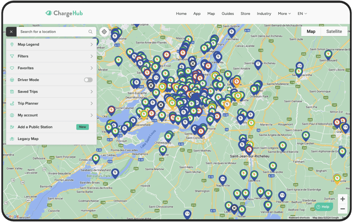 Charging Map Names User guide for the charging stations map | ChargeHub