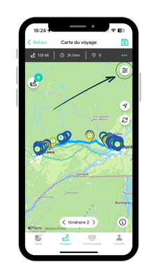 application planification trajet recharge électrique