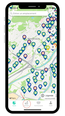 itinéraire avec borne de recharge électrique