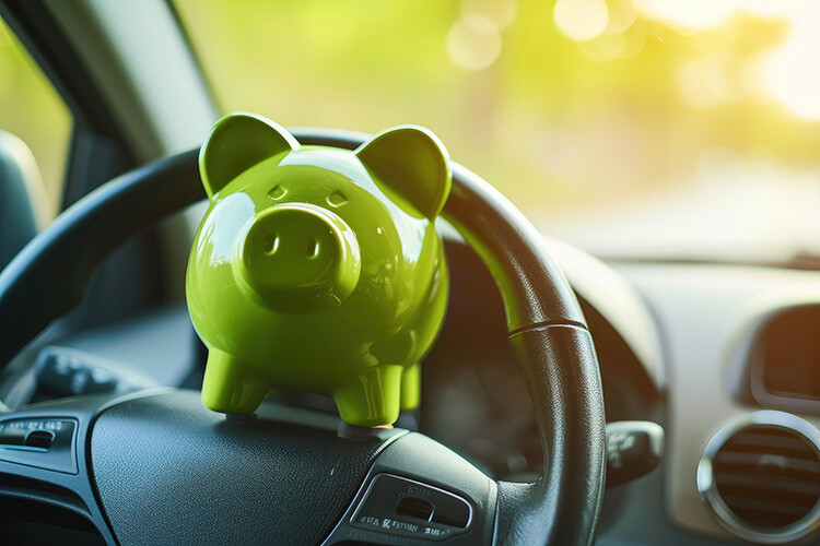 green-piggy-bank-money-box-car-interior-vehicle-purchase-insurance-driving-motoring-cos