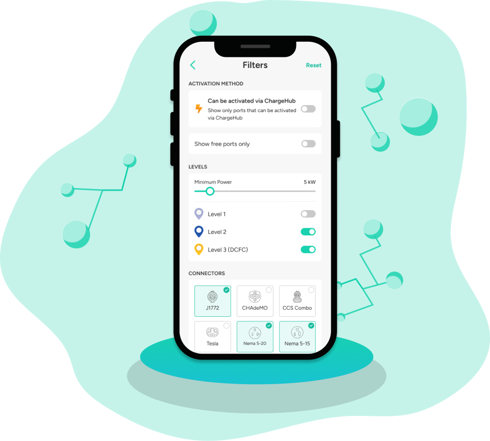 ChargeHub-filters-find-compatible-stations-with-your-ev