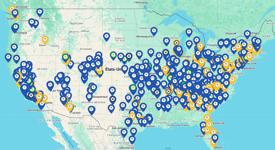 Vue de la borne de recharge gratuite