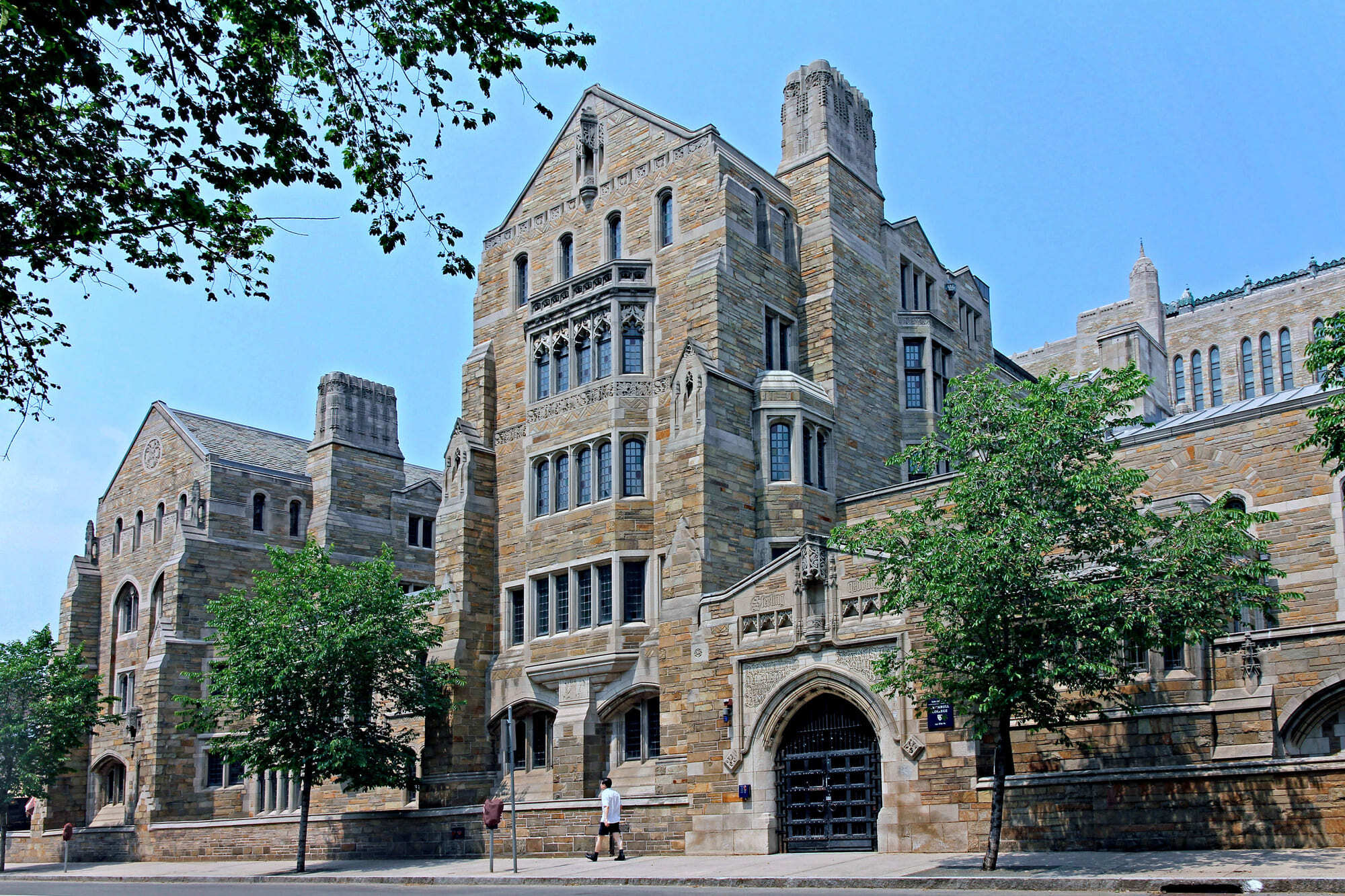 Yale University’s gothic stone buildings in New Haven