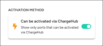 activate charging port