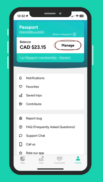 Add funds to chargehub