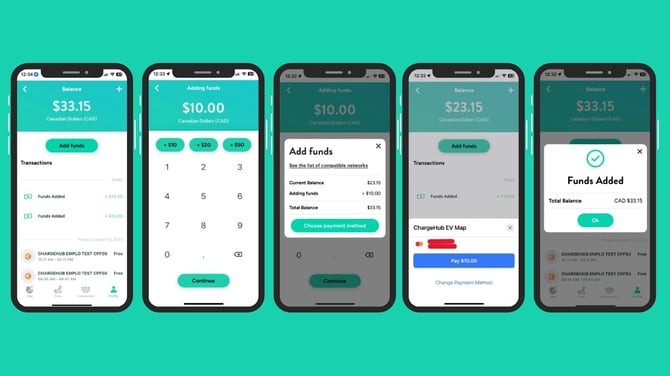 Add funds to profile