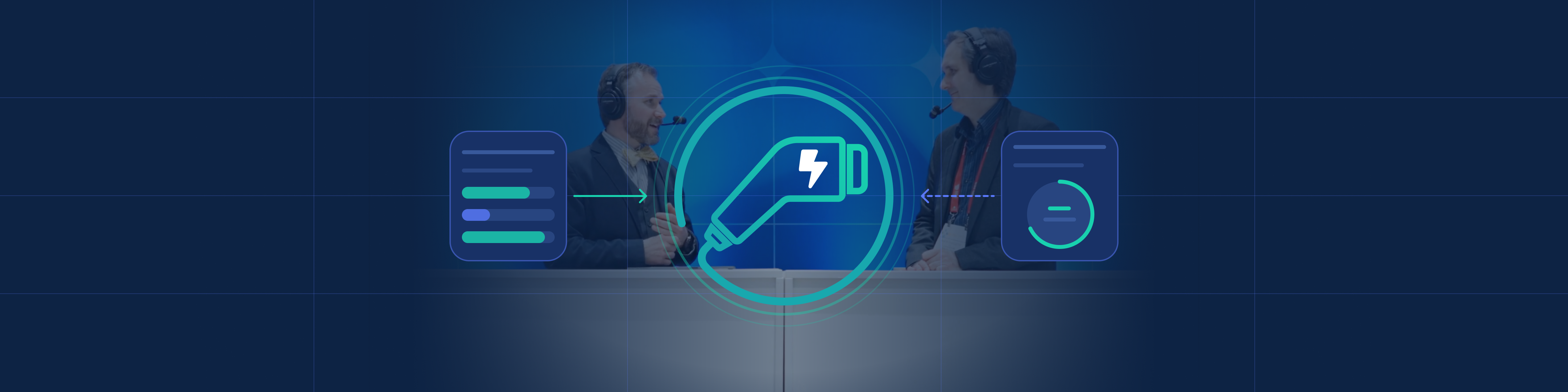 Simon Ouellette, PDG de ChargeHub, sur le Hub Stage de l'IESNA 2026, lors d'une discussion sur l'infrastructure de recharge pour véhicules électriques.