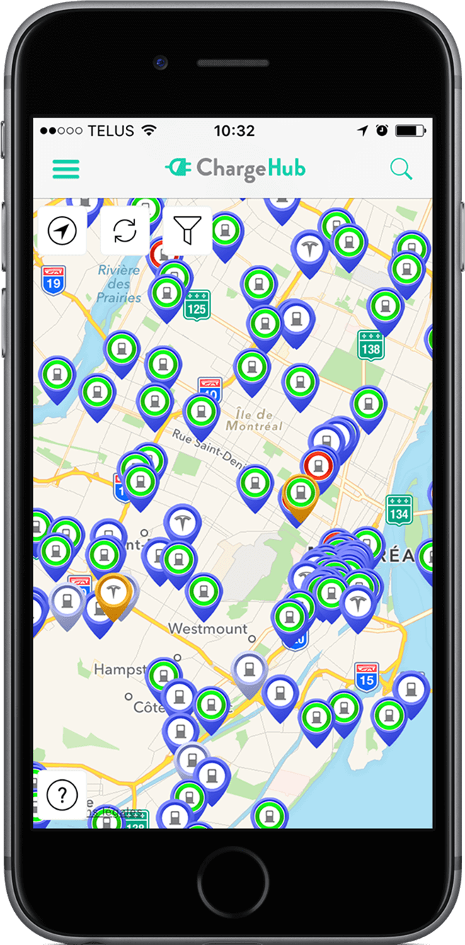 Charging Stations Map For Ev On Your Smartphone Chargehub 