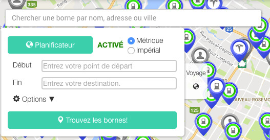 Screenshot of the Trip Planner being enabled